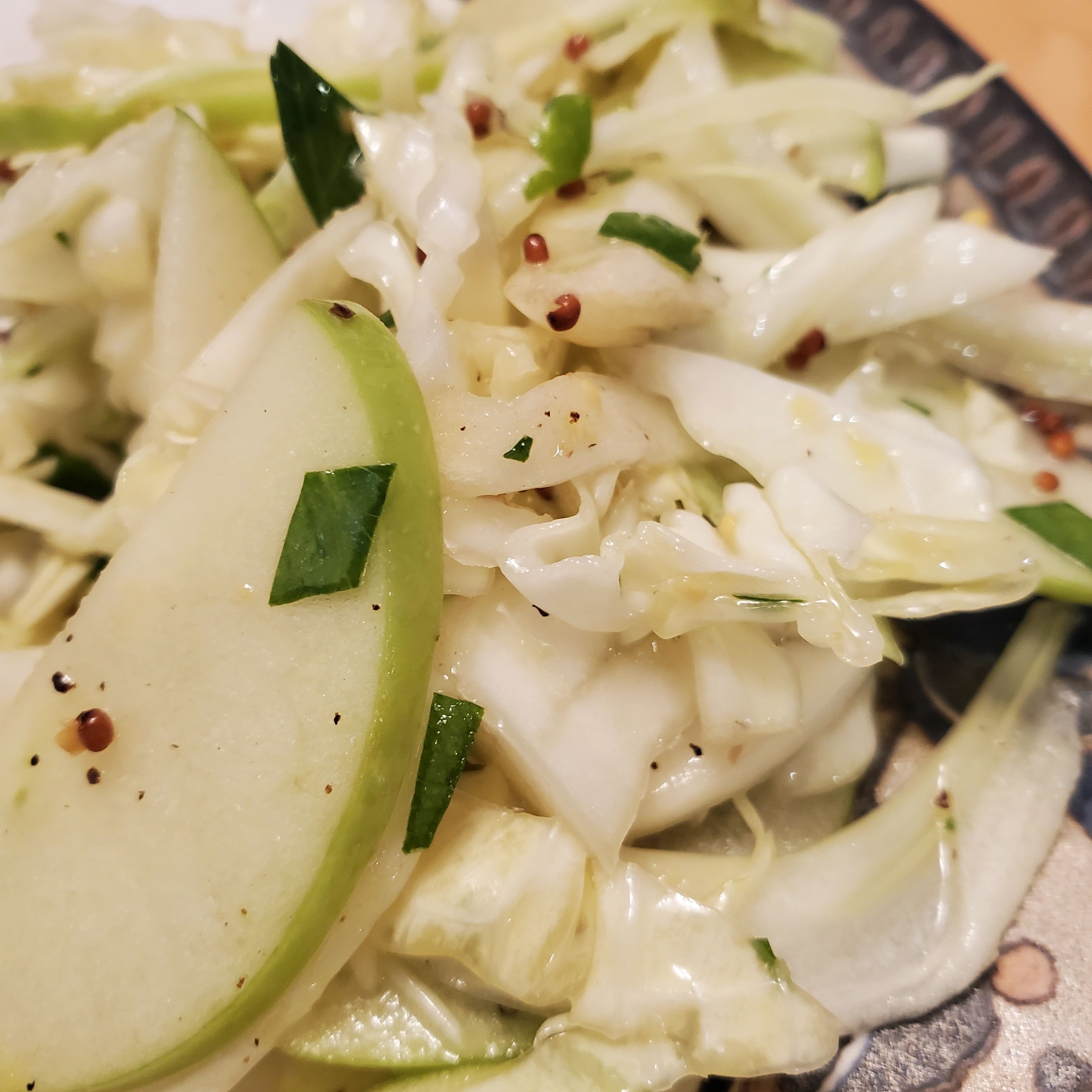 Cabbage Honey Apple Fennel Salad